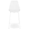 Tabouret snack mi-hauteur LEMON MINI blanc pied métal blanc