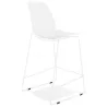 Tabouret snack mi-hauteur BERLIN MINI blanc empilable pied métal blanc