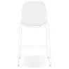 Tabouret snack mi-hauteur BERLIN MINI blanc empilable pied métal blanc