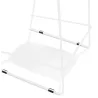 Tabouret de bar design empilable BERLIN noir pied métal blanc