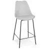 Tabouret snack mi-hauteur LEMON MINI gris pied métal noir