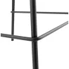 Tabouret de bar FENTON en velours noir et pied métal noir