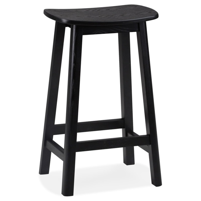 Tabouret snack mi-hauteur DUMAS MINI bois noir