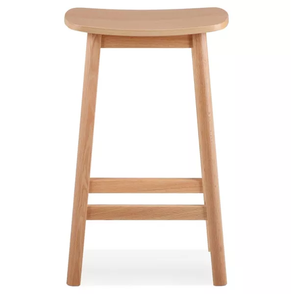 Tabouret snack mi-hauteur DUMAS MINI bois finition naturelle