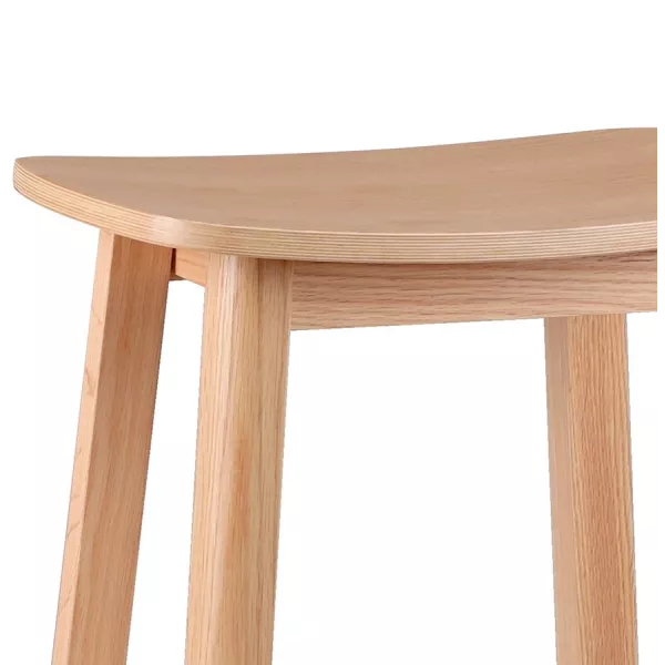 Tabouret snack mi-hauteur DUMAS MINI bois finition naturelle