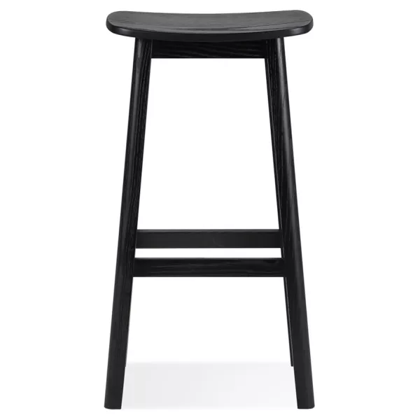 Tabouret de bar design DUMAS bois noir