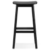 Tabouret de bar design DUMAS bois noir