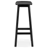 Tabouret de bar design DUMAS bois noir