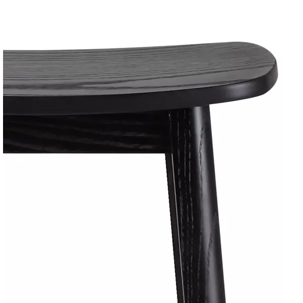 Tabouret de bar design DUMAS bois noir