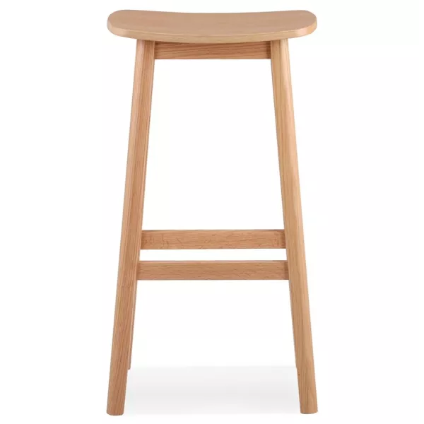 Tabouret de bar design DUMAS bois finition naturelle