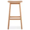 Tabouret de bar design DUMAS bois finition naturelle