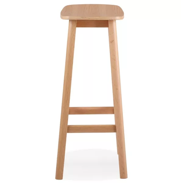 Tabouret de bar design DUMAS bois finition naturelle