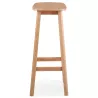 Tabouret de bar design DUMAS bois finition naturelle