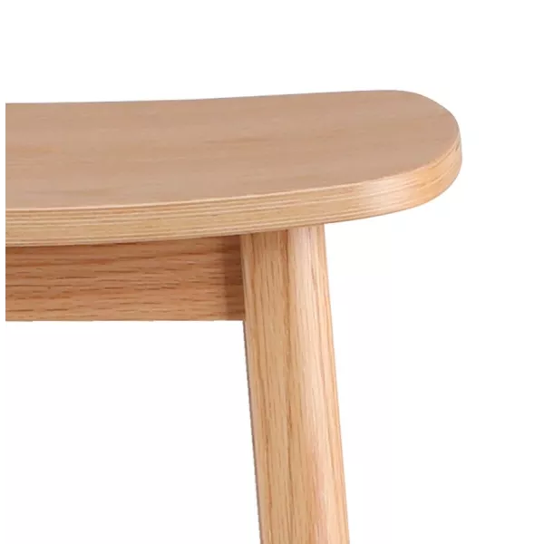 Tabouret de bar design DUMAS bois finition naturelle