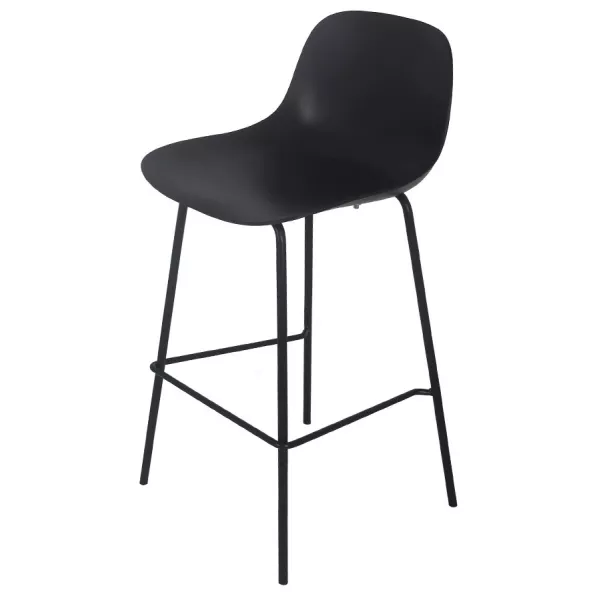 Tabouret de bar GRANO noir intérieur-extérieur