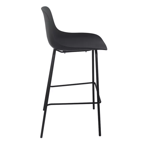 Tabouret de bar GRANO noir intérieur-extérieur