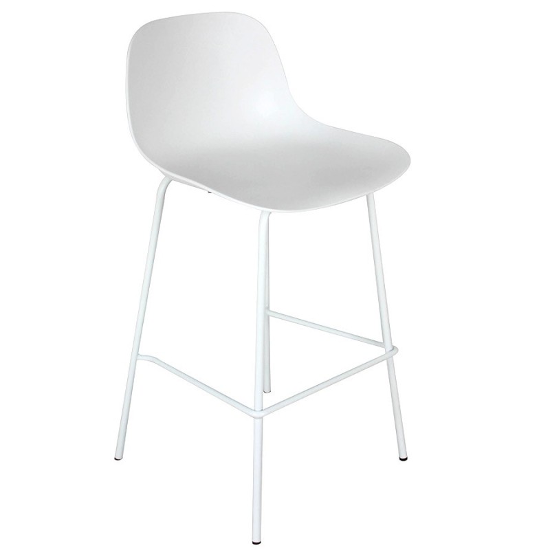 Tabouret snack mi-hauteur GRANO MINI blanc intérieur-extérieur