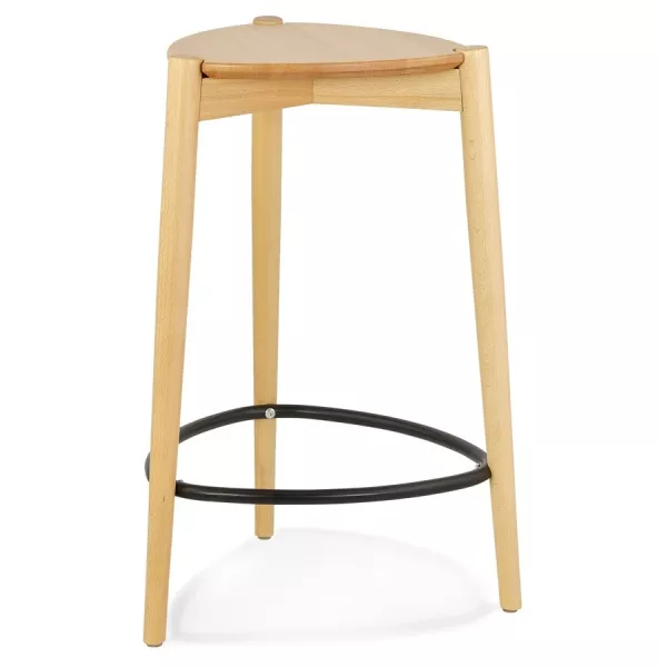 Tabouret de snack mi-hauteur TIARA MINI en frêne naturel