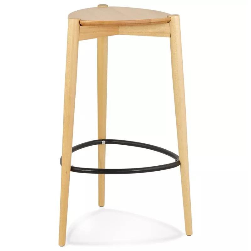 Tabouret de bar TIARA en frêne naturel