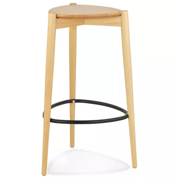 Tabouret de bar TIARA en frêne naturel