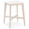 Table haute GALLINA bois blanc et finition naturelle