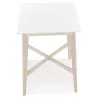 Table haute GALLINA bois blanc et finition naturelle