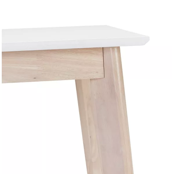 Table haute GALLINA bois blanc et finition naturelle