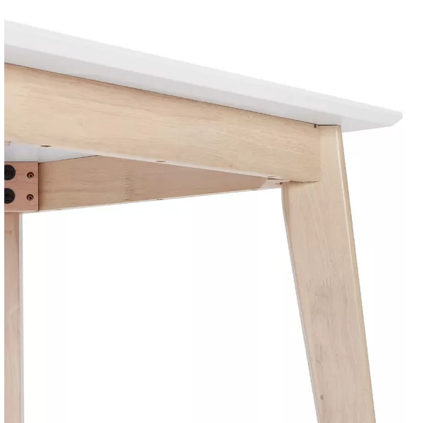 Table haute GALLINA bois blanc et finition naturelle