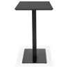 Table haute design ZUMBA BAR noire pied métal noir - 150x70 cm