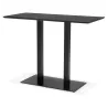 Table haute design ZUMBA BAR noire pied métal noir - 150x70 cm