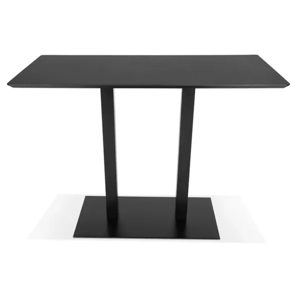 Table haute design ZUMBA BAR noire pied métal noir - 150x70 cm