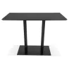 Table haute design ZUMBA BAR noire pied métal noir - 150x70 cm