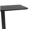 Table haute design ZUMBA BAR noire pied métal noir - 150x70 cm