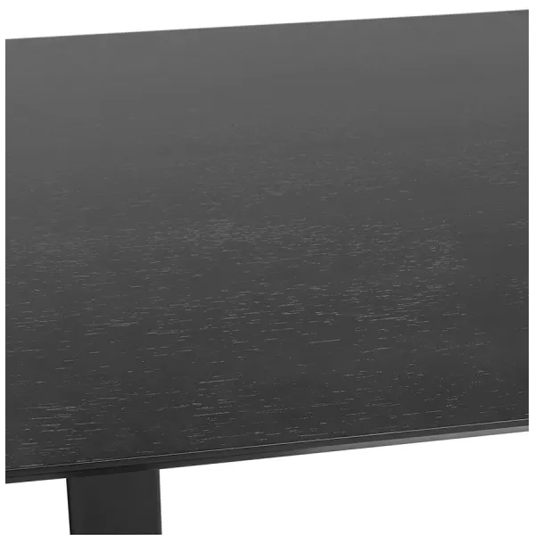 Table haute design ZUMBA BAR noire pied métal noir - 150x70 cm