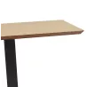 Table haute design ZUMBA BAR bois finition naturelle pied métal noir - 150x70 cm