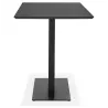 Table haute design ZUMBA BAR noire pied métal noir - 180x90 cm