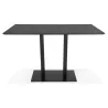 Table haute design ZUMBA BAR noire pied métal noir - 180x90 cm