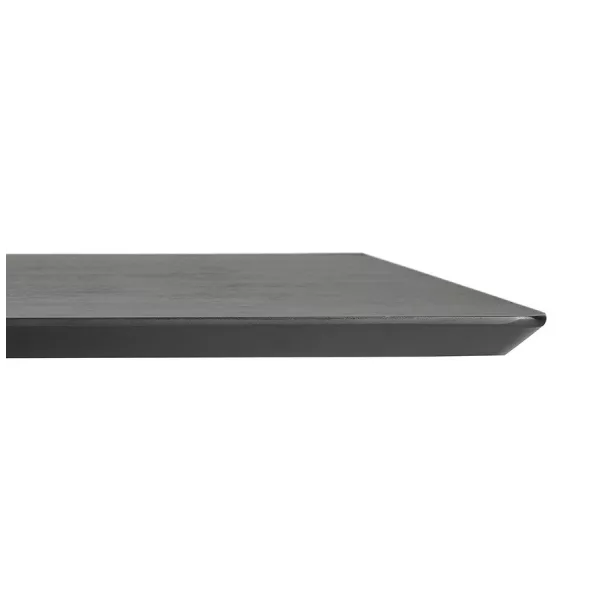 Table haute design ZUMBA BAR noire pied métal noir - 180x90 cm