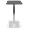 Table haute design MAMBO BAR noire pied métal brossé - 150x70 cm