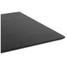 Table haute design MAMBO BAR noire pied métal brossé - 180x90 cm