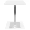 Table haute design MAMBO BAR blanche pied métal brossé - 180x90 cm