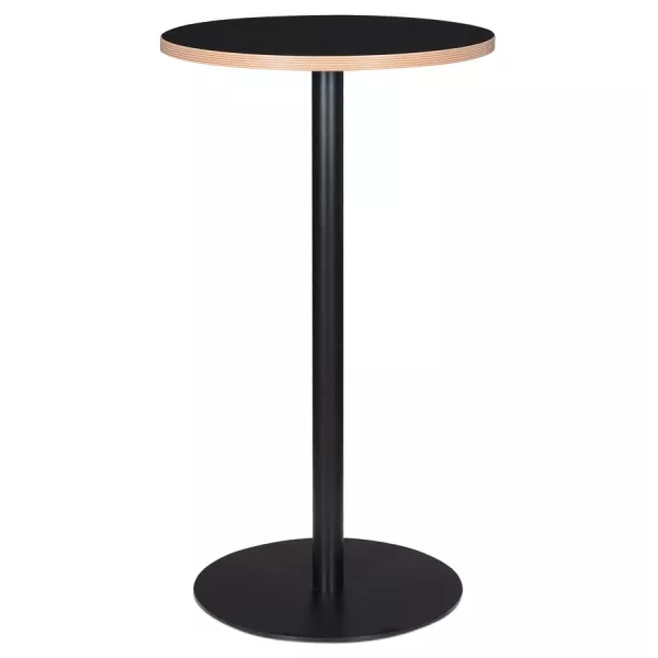 Mange-debout rond POLLUX ROUND noir - Ø 60 cm