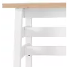 Table de bar haute NIKI bois et métal blanc - 150x60 cm