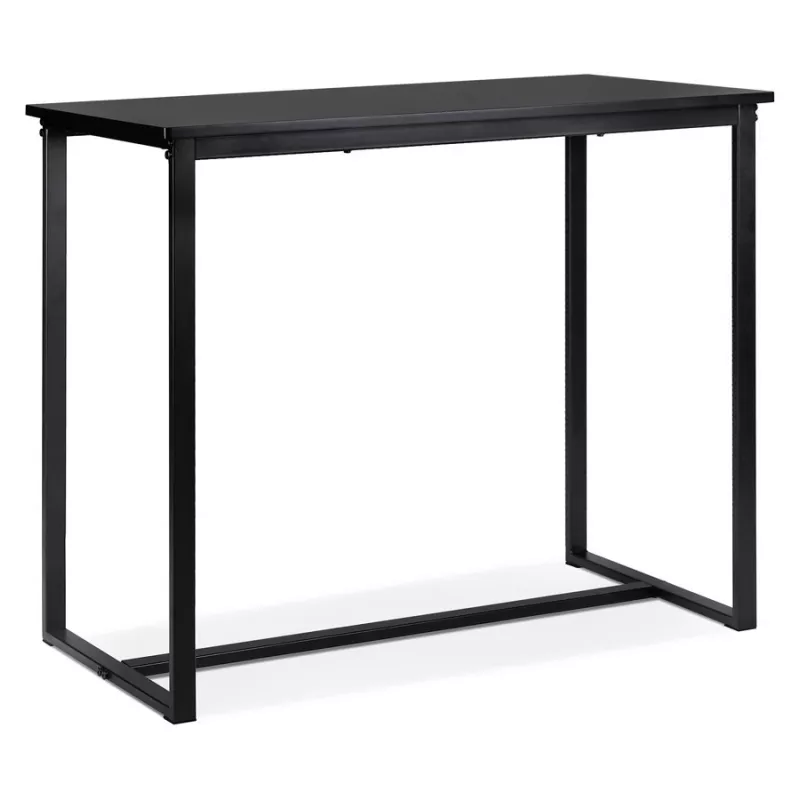 Mange-debout-Table haute MINERVA bois et métal noir - 120x60 cm