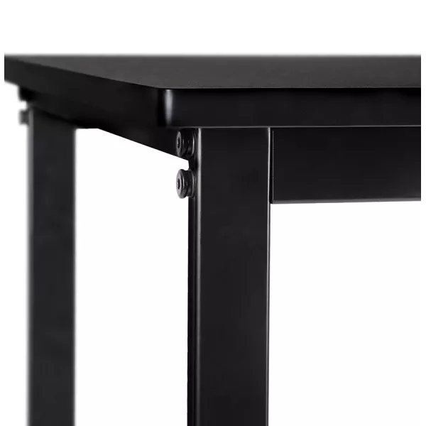 Mange-debout-Table haute MINERVA bois et métal noir - 120x60 cm