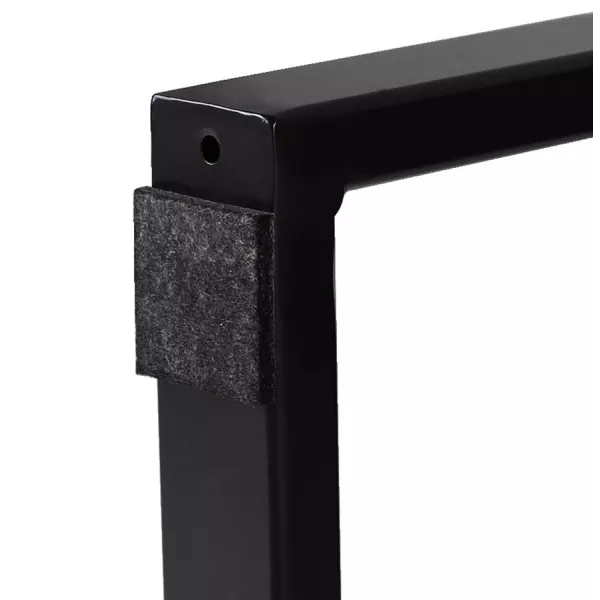 Mange-debout-Table haute MINERVA bois et métal noir - 120x60 cm