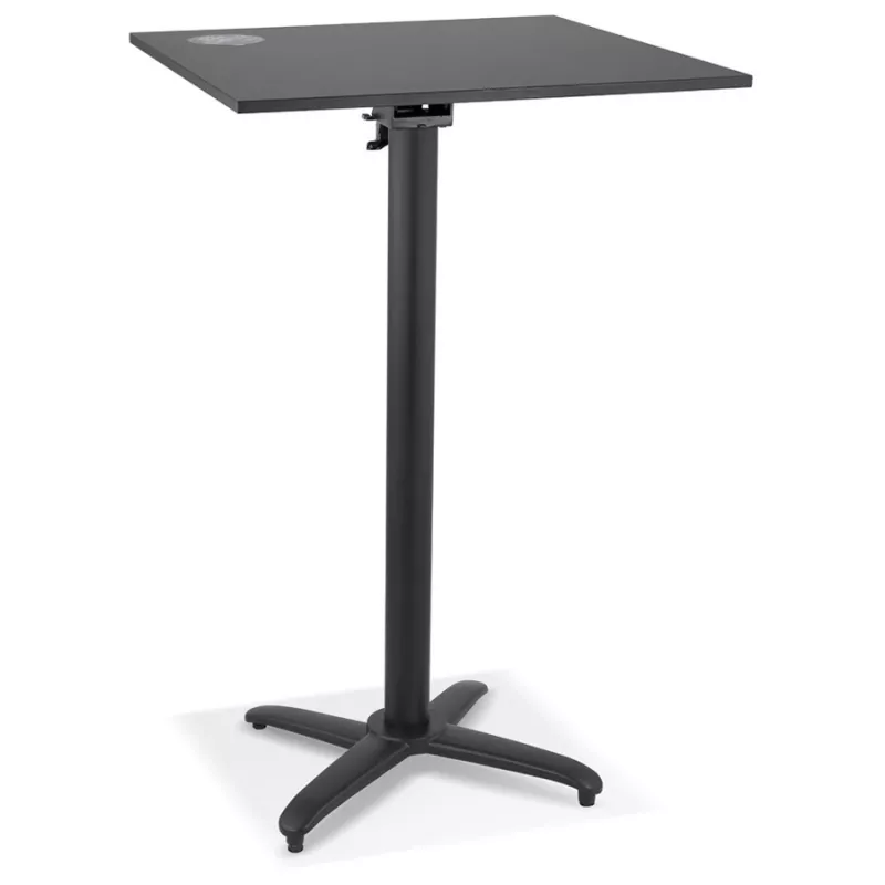 Table haute pliable PENUMBRA carrée noire - 68x68 cm