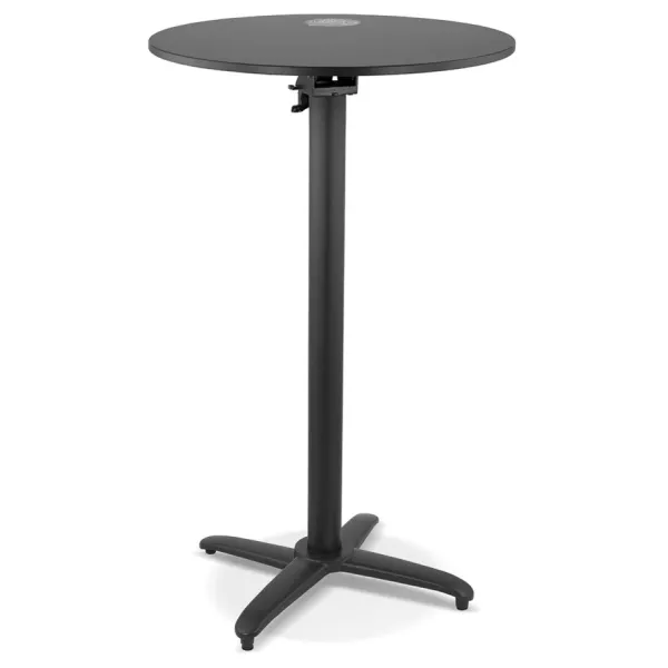 Table haute pliable PENUMBRA ronde noire - Ø 68 cm