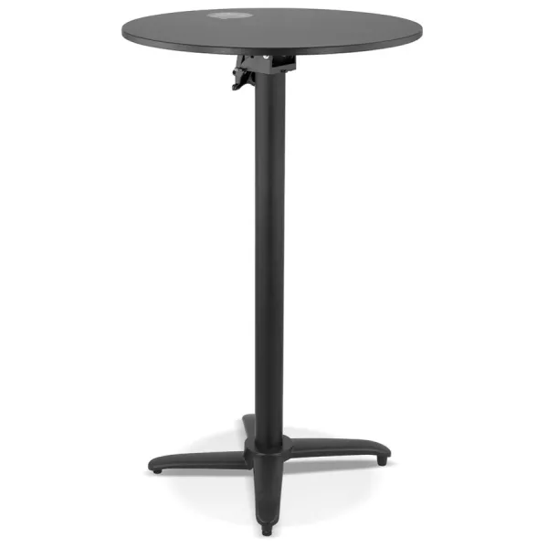 Table haute pliable PENUMBRA ronde noire - Ø 68 cm