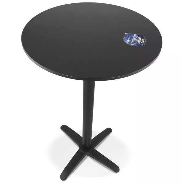 Table haute pliable PENUMBRA ronde noire - Ø 68 cm